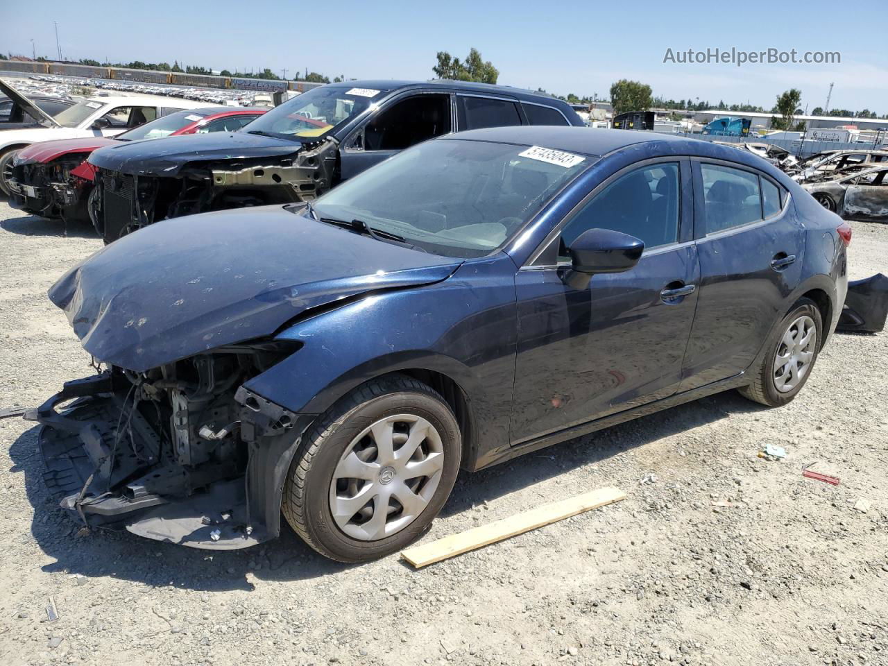 2016 Mazda 3 Sport Синий vin: JM1BM1U73G1337048