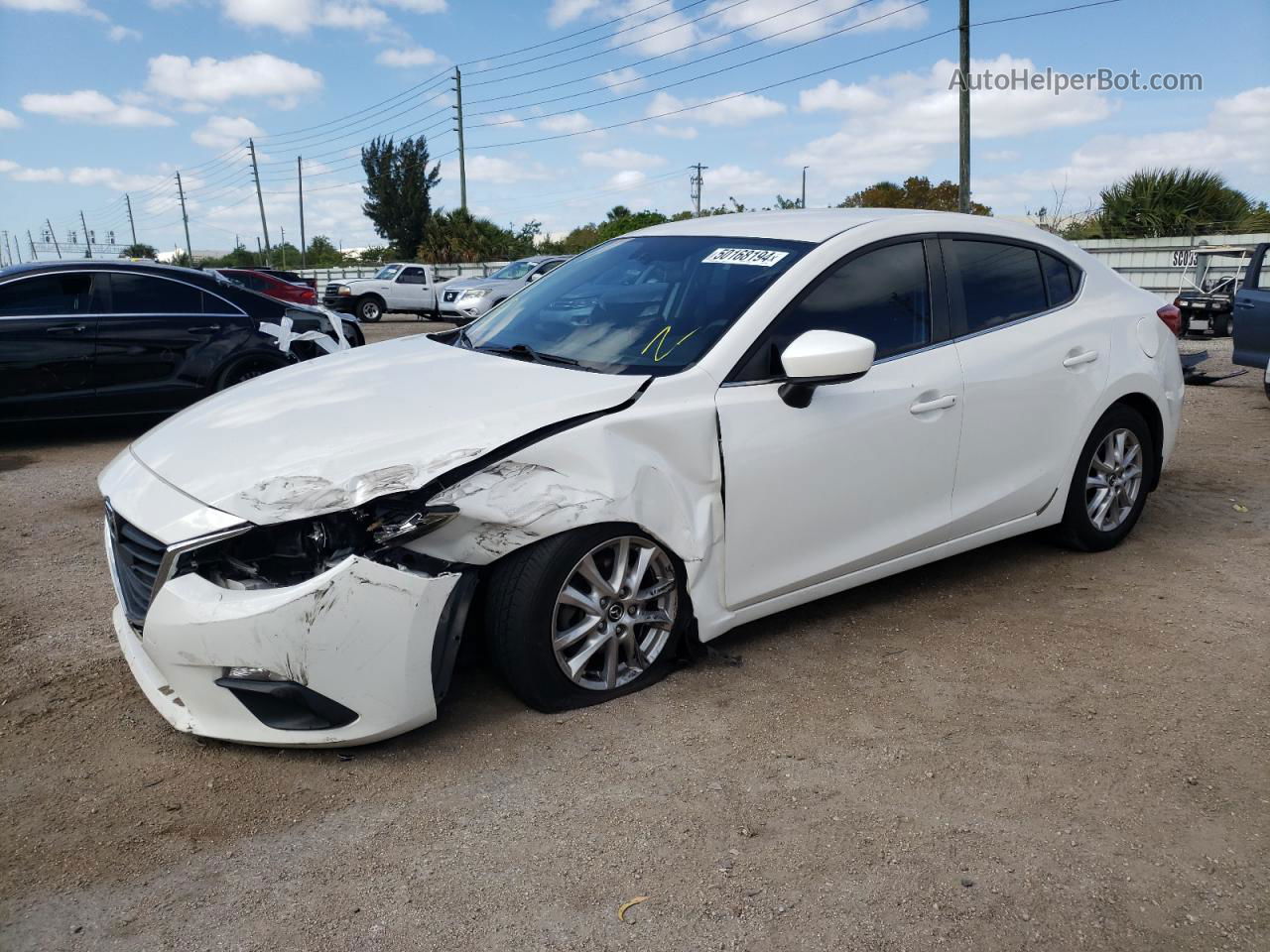 2016 Mazda 3 Sport White vin: JM1BM1U73G1339088