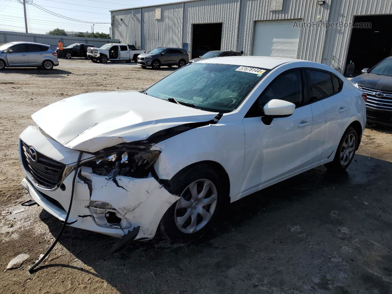 2014 Mazda 3 Sport White vin: JM1BM1U74E1123540