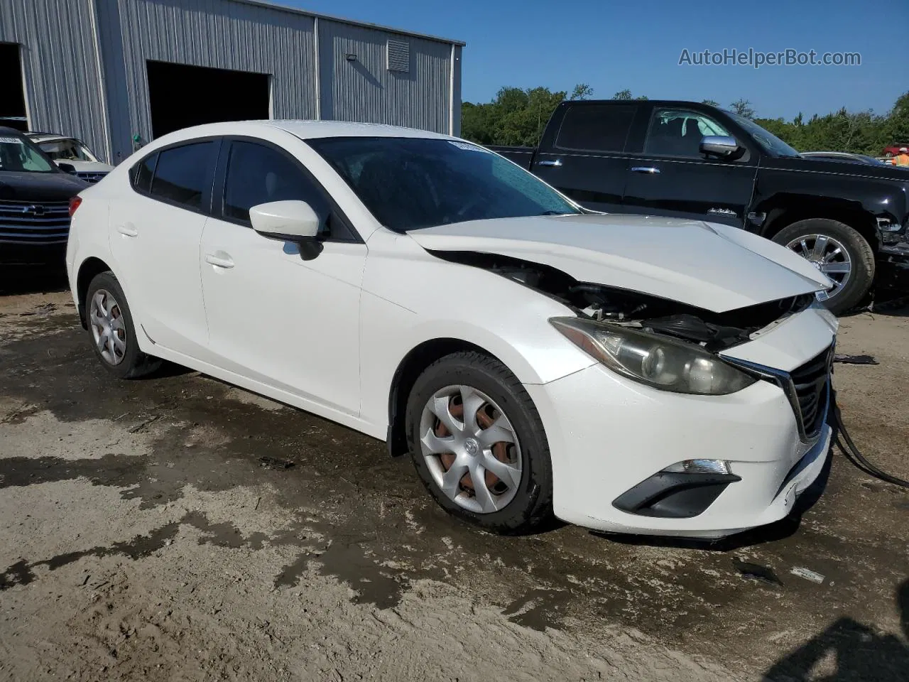 2014 Mazda 3 Sport White vin: JM1BM1U74E1123540