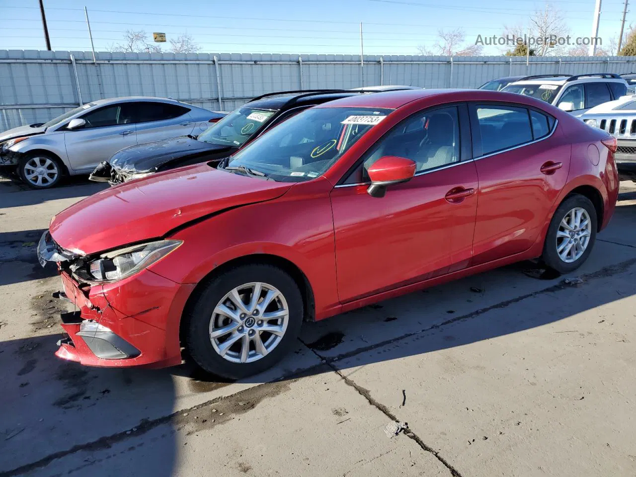 2016 Mazda 3 Sport Красный vin: JM1BM1U74G1307993