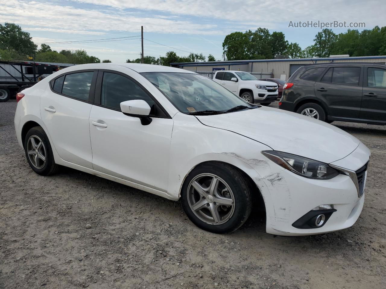 2014 Mazda 3 Sport White vin: JM1BM1U75E1135258