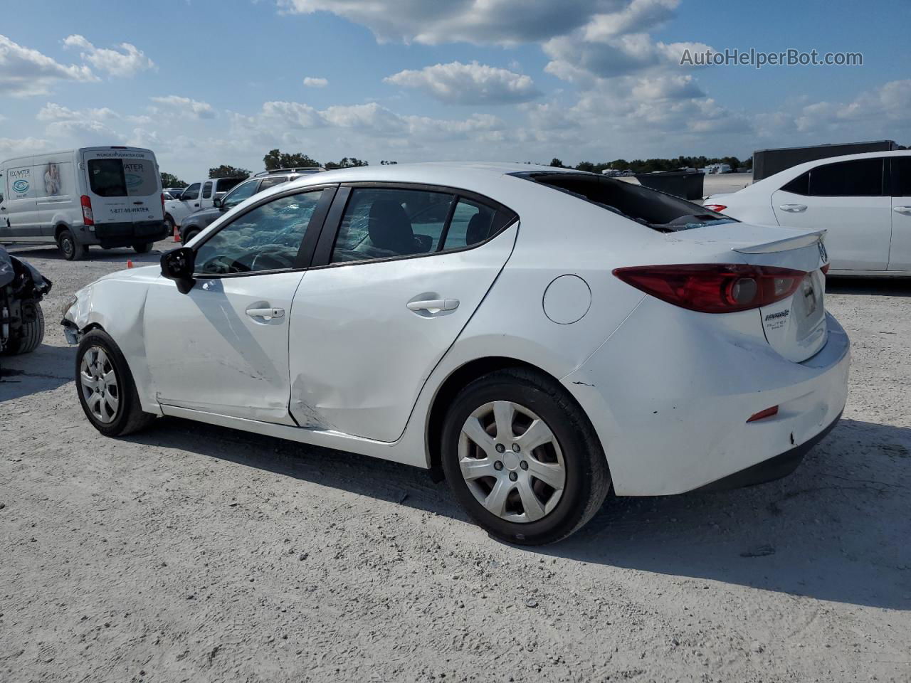 2014 Mazda 3 Sport White vin: JM1BM1U75E1194777