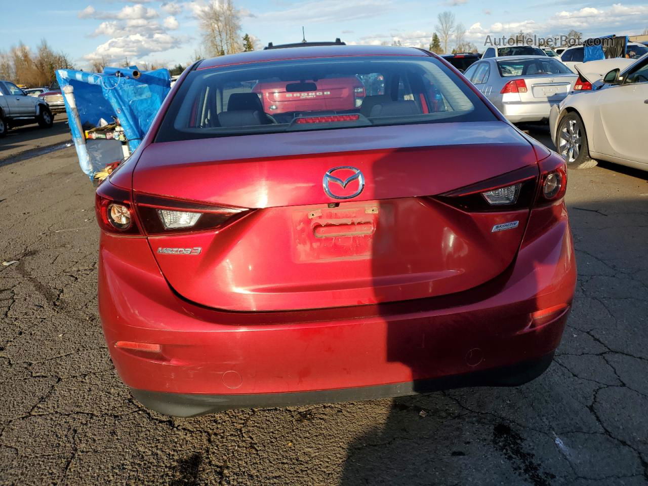 2016 Mazda 3 Sport Red vin: JM1BM1U76G1355169