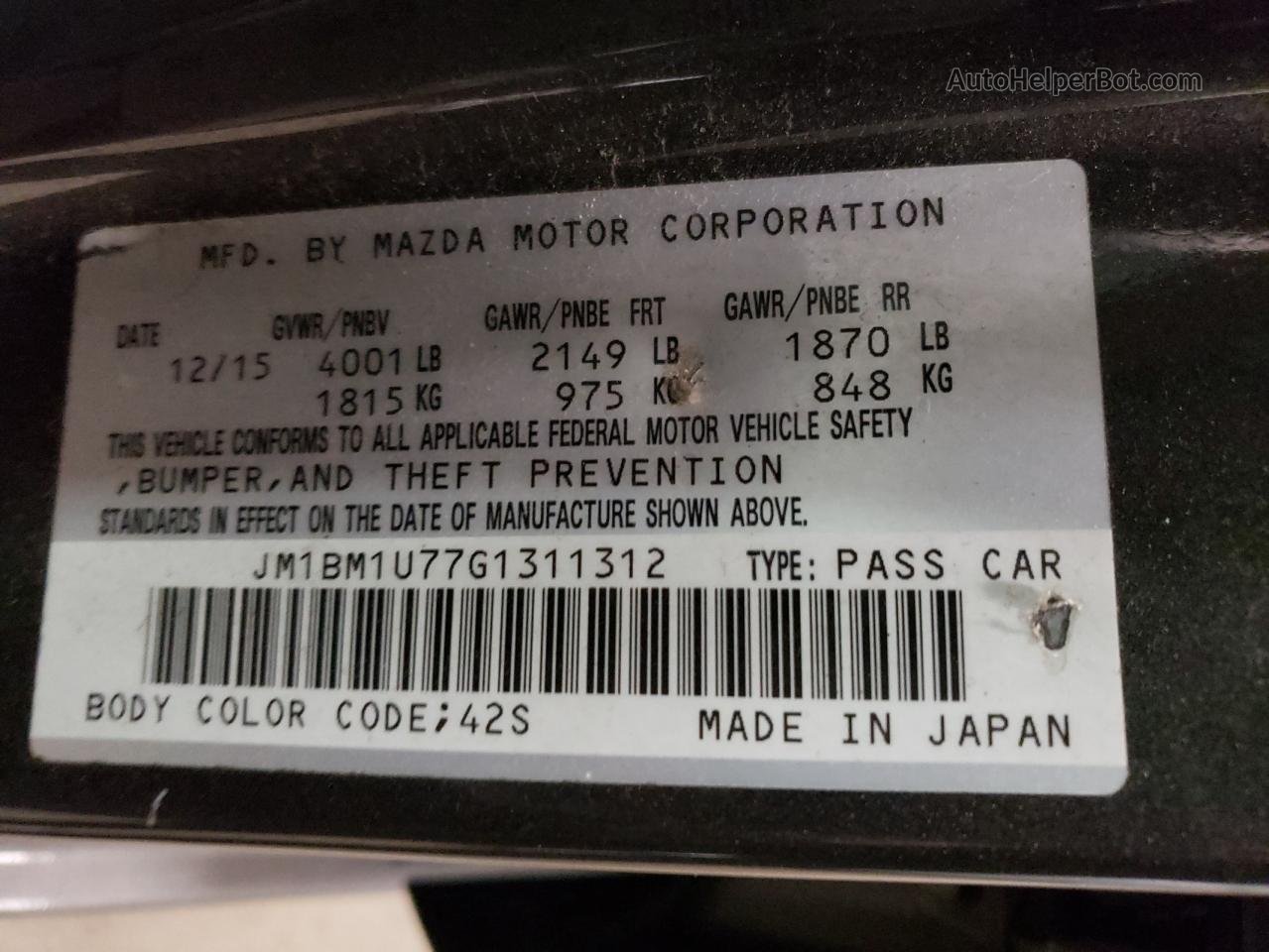 2016 Mazda 3 Sport Brown vin: JM1BM1U77G1311312