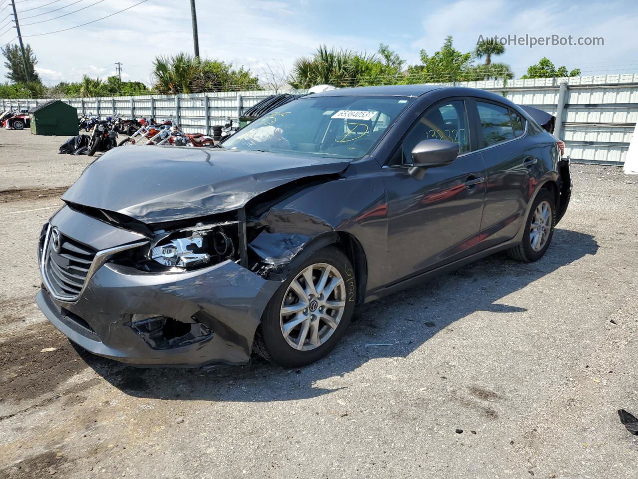 2016 Mazda 3 Sport Gray vin: JM1BM1U77G1327140