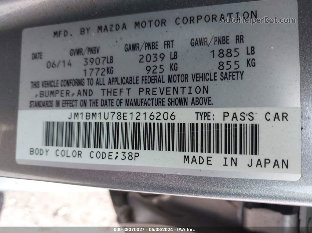 2014 Mazda Mazda3 I Sport Silver vin: JM1BM1U78E1216206