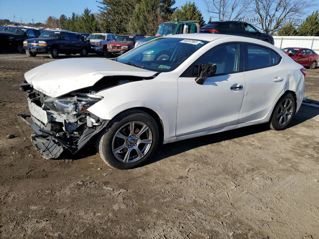 2014 Mazda 3 Sport White vin: JM1BM1U79E1132380