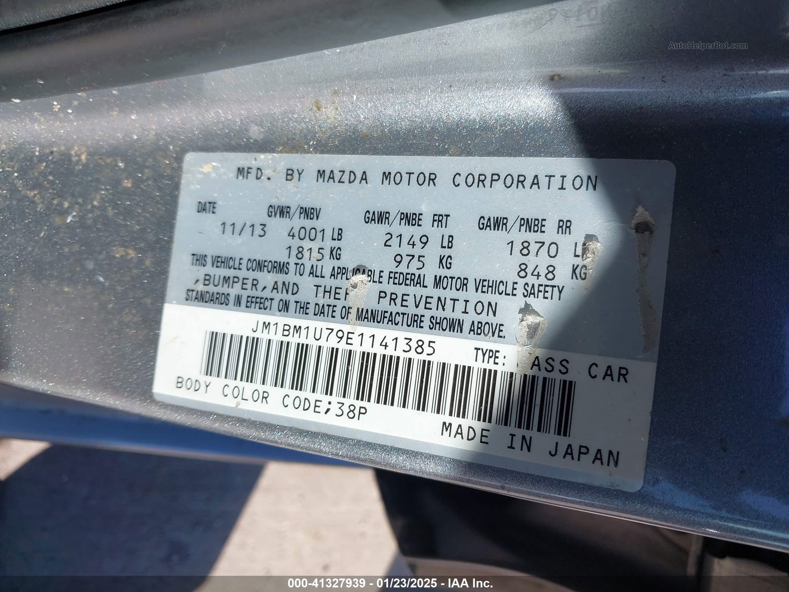 2014 Mazda Mazda3 I Sport Silver vin: JM1BM1U79E1141385