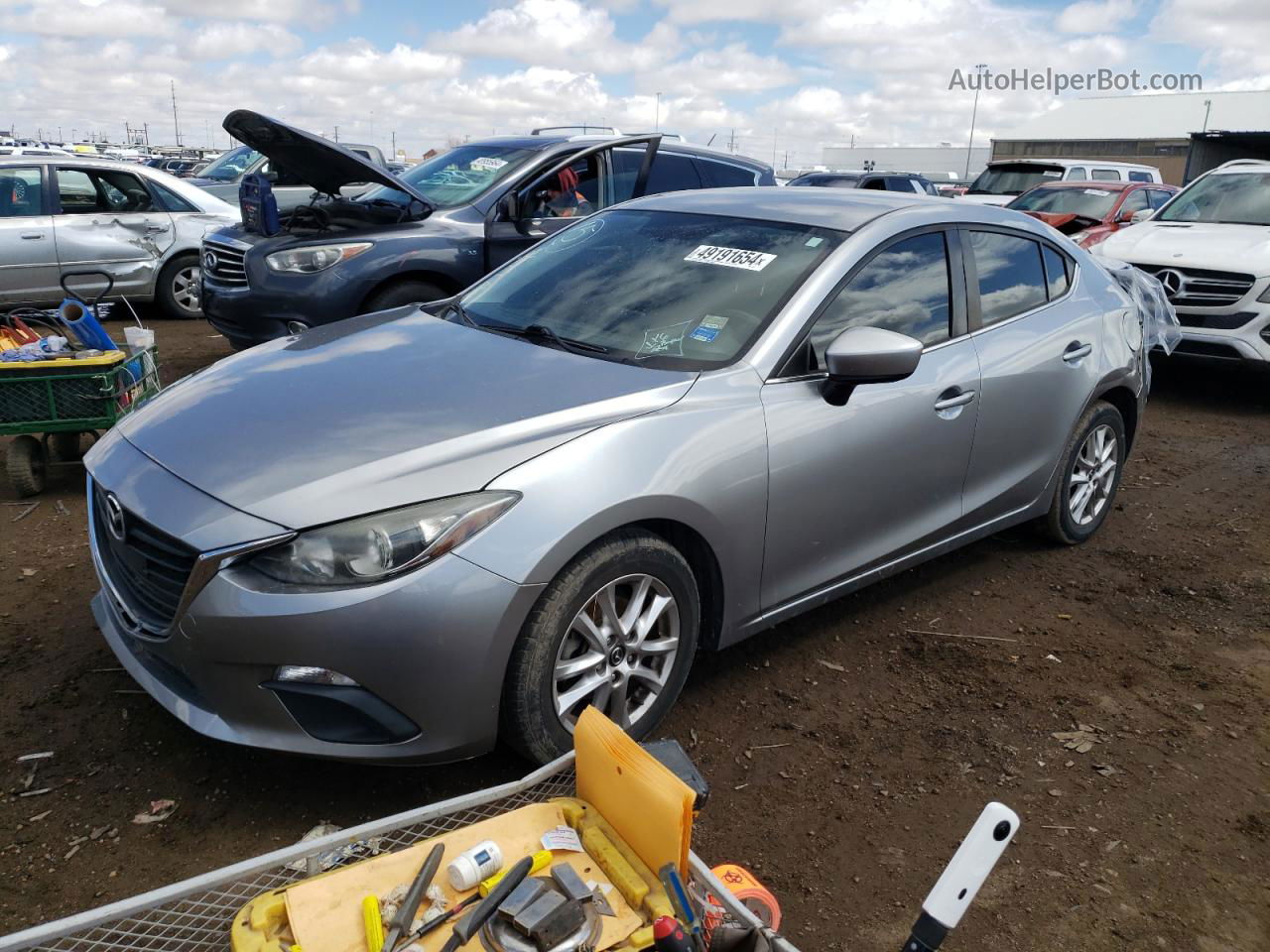 2016 Mazda 3 Sport Gray vin: JM1BM1U79G1321761