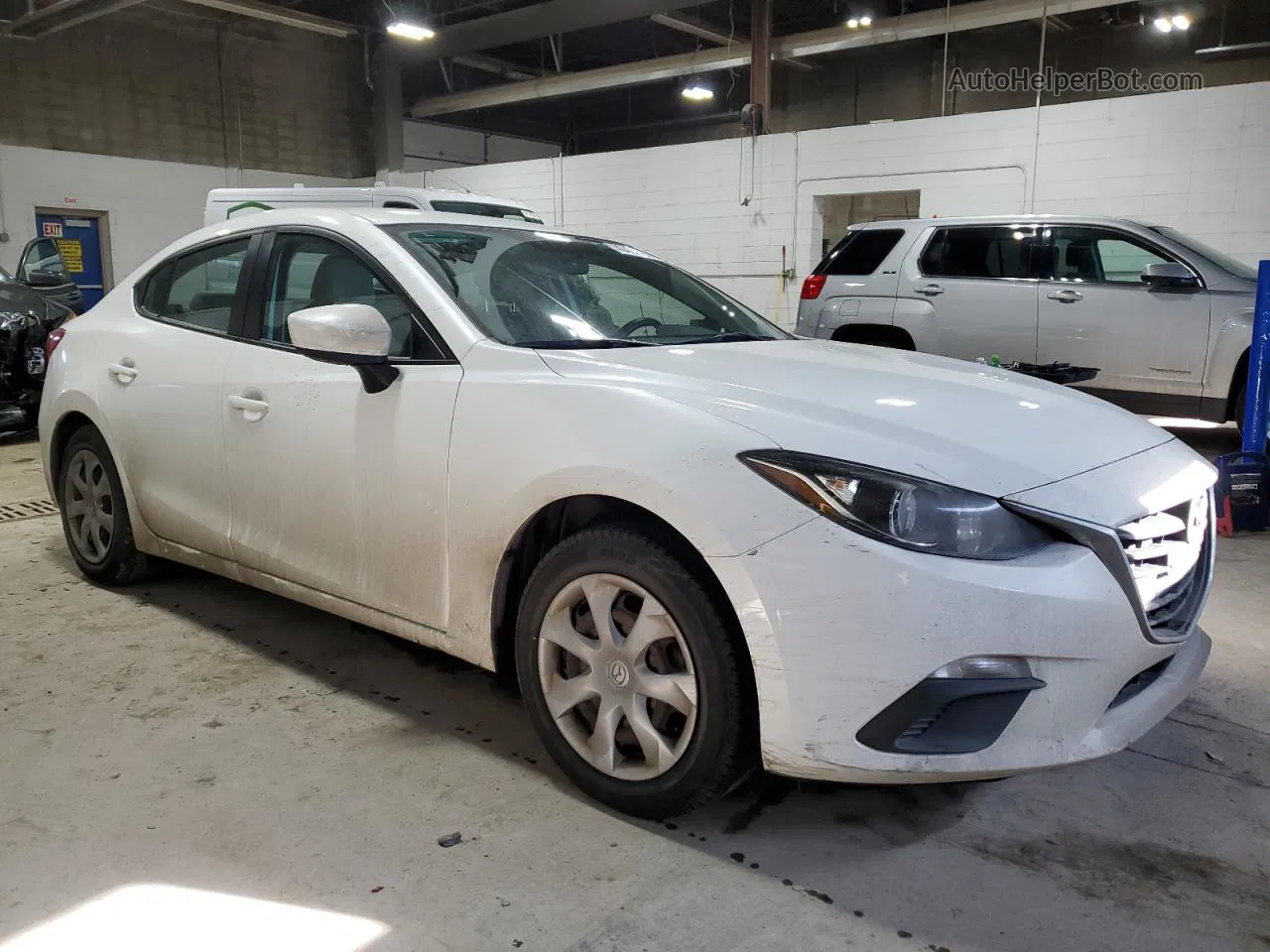 2014 Mazda 3 Sport White vin: JM1BM1U7XE1131481