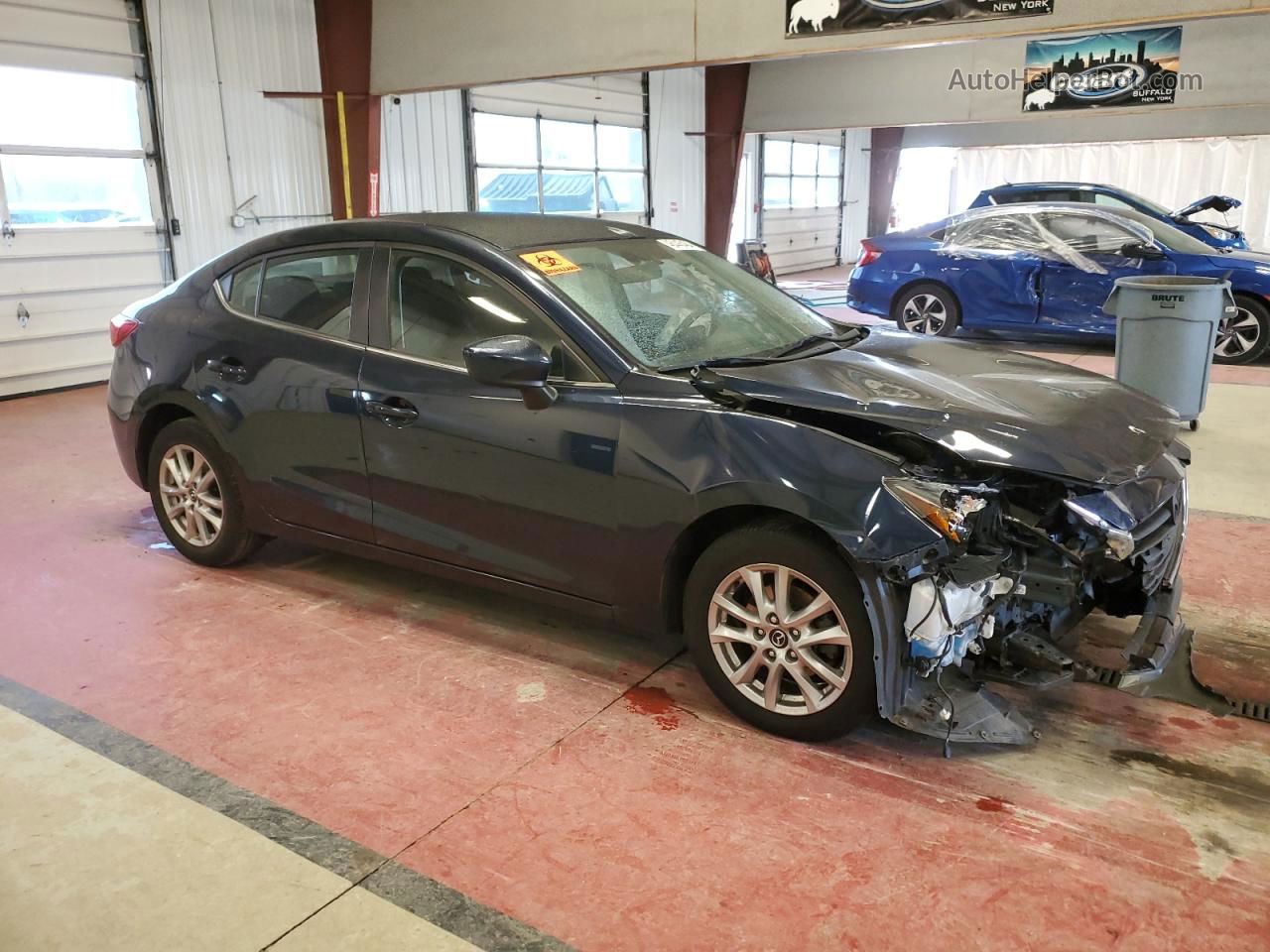 2016 Mazda 3 Sport Blue vin: JM1BM1U7XG1348399