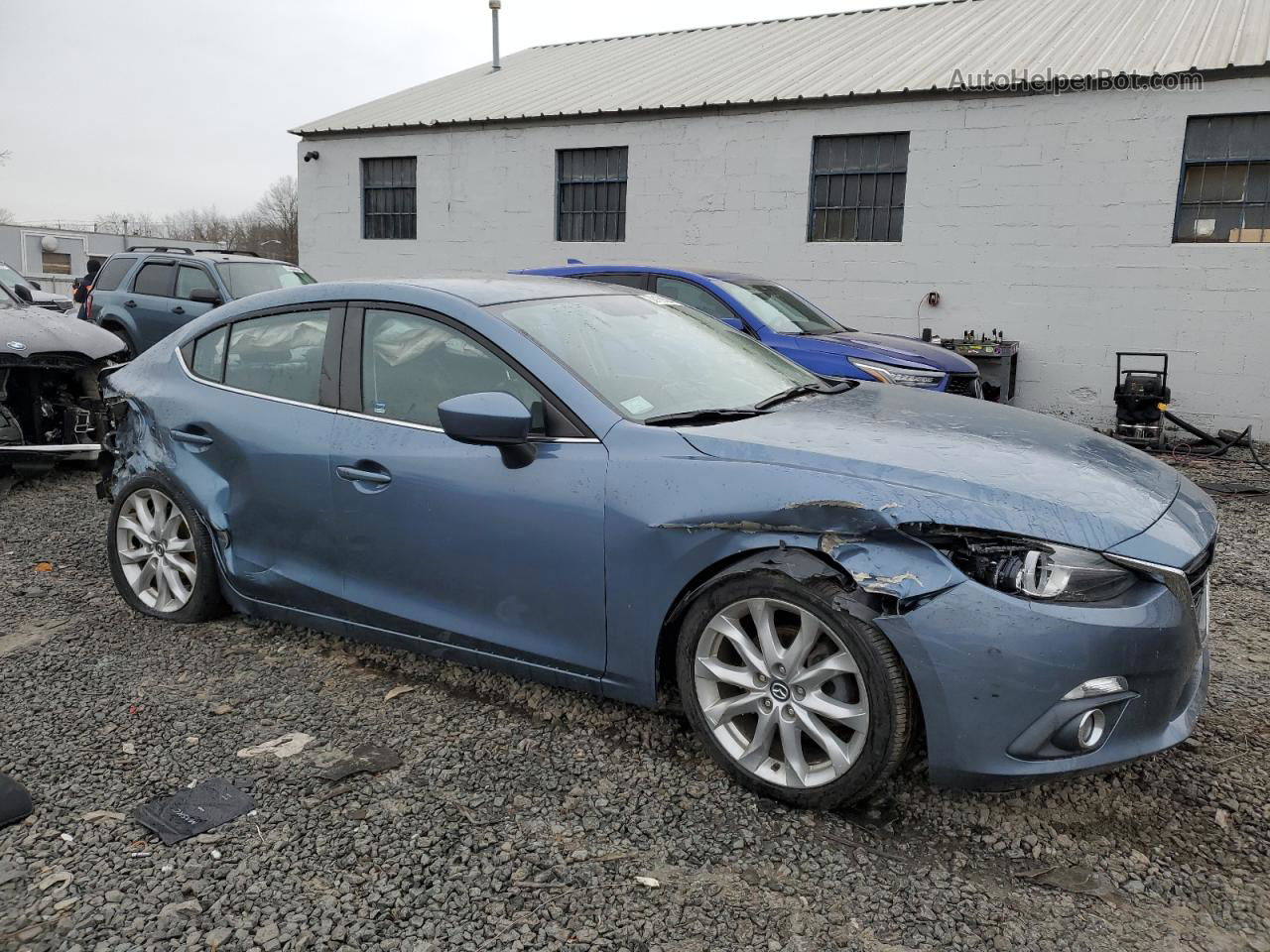 2014 Mazda 3 Touring Синий vin: JM1BM1V36E1189566