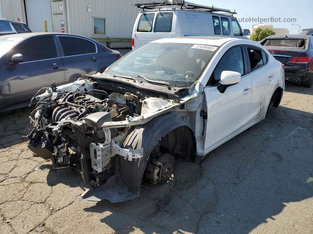 2015 Mazda 3 Touring White vin: JM1BM1V37F1221443