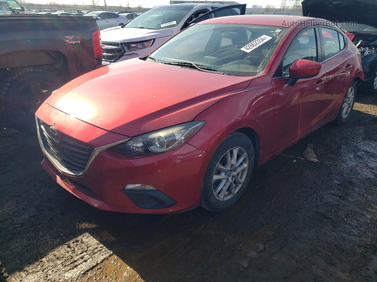 2014 Mazda 3 Touring Красный vin: JM1BM1V74E1155158