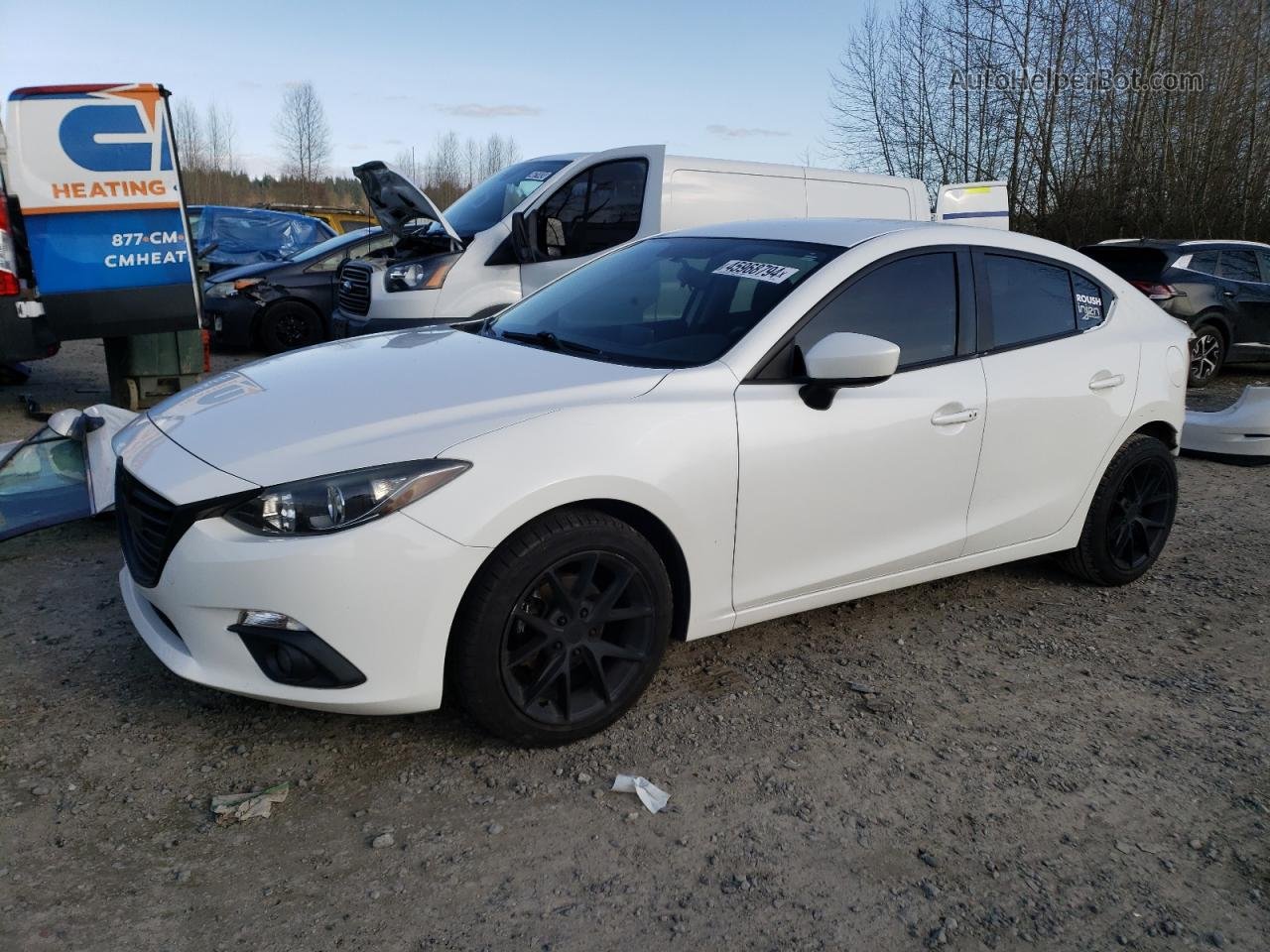 2015 Mazda 3 Touring White vin: JM1BM1V75F1221038