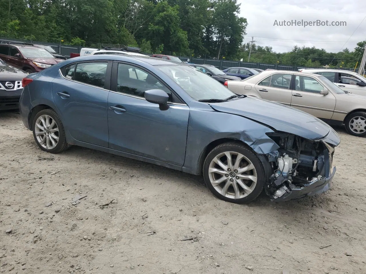 2014 Mazda 3 Grand Touring Blue vin: JM1BM1W31E1192518