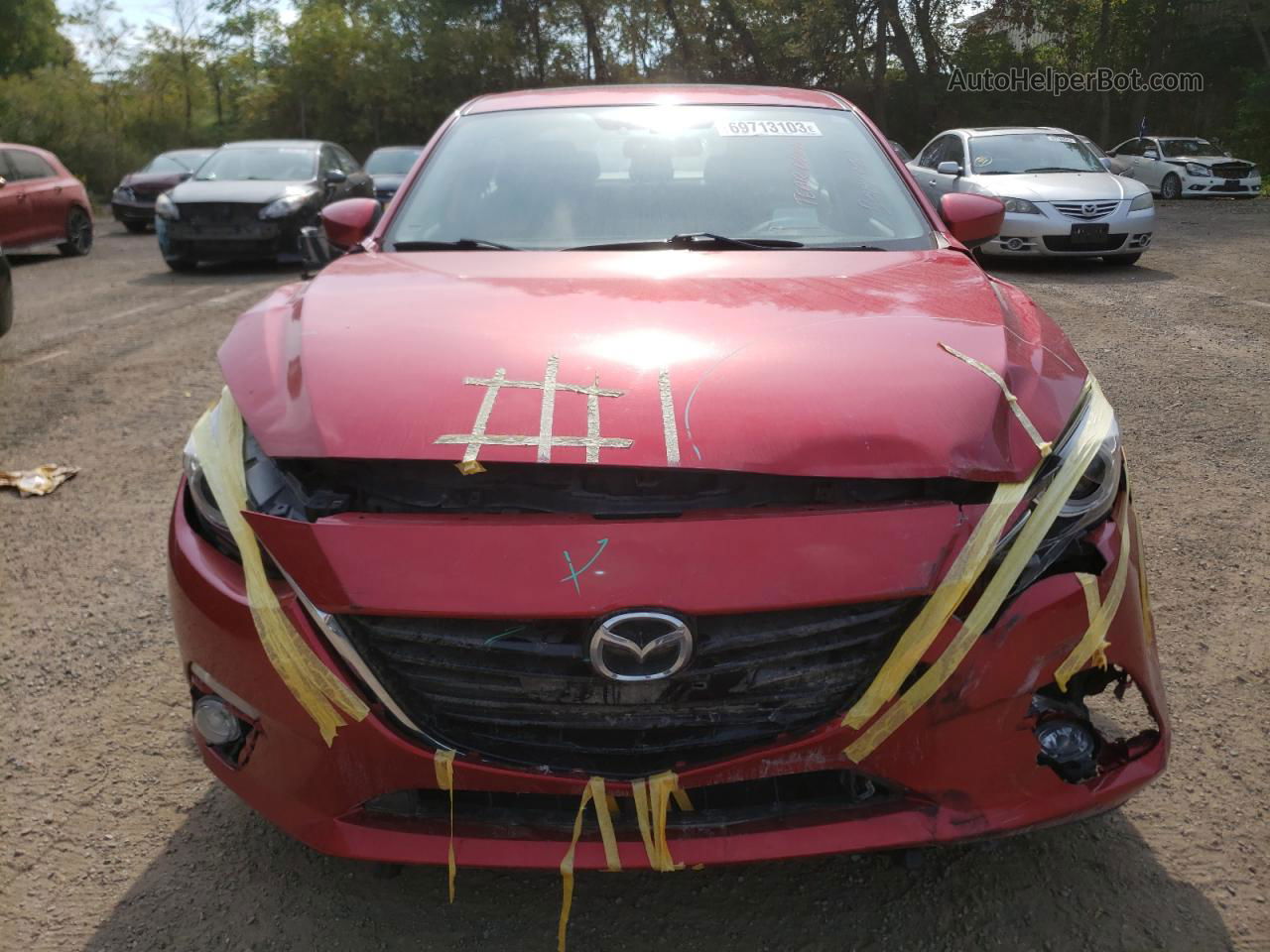 2014 Mazda 3 Grand Touring Красный vin: JM1BM1W33E1193136