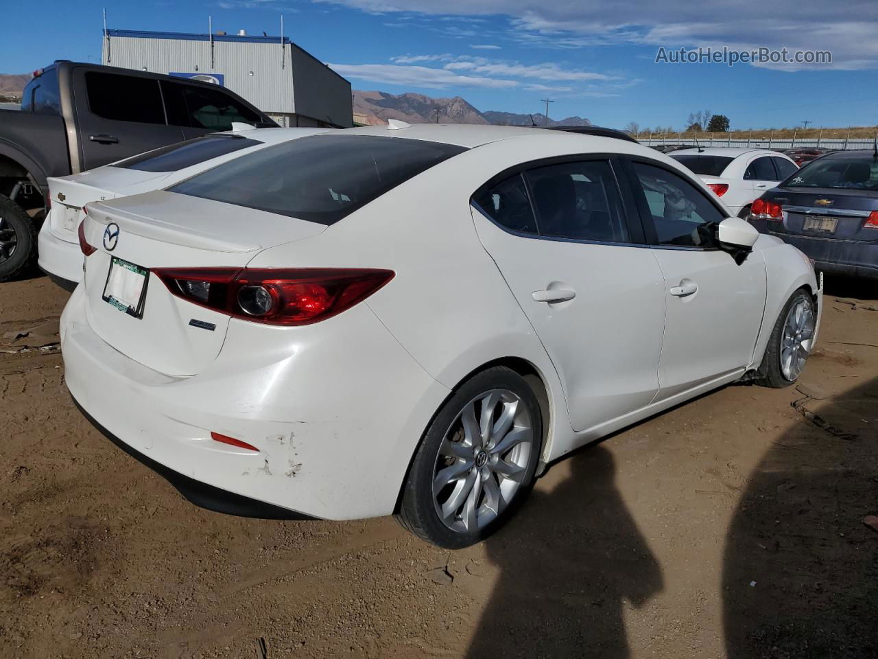 2014 Mazda 3 Grand Touring White vin: JM1BM1W34E1182145