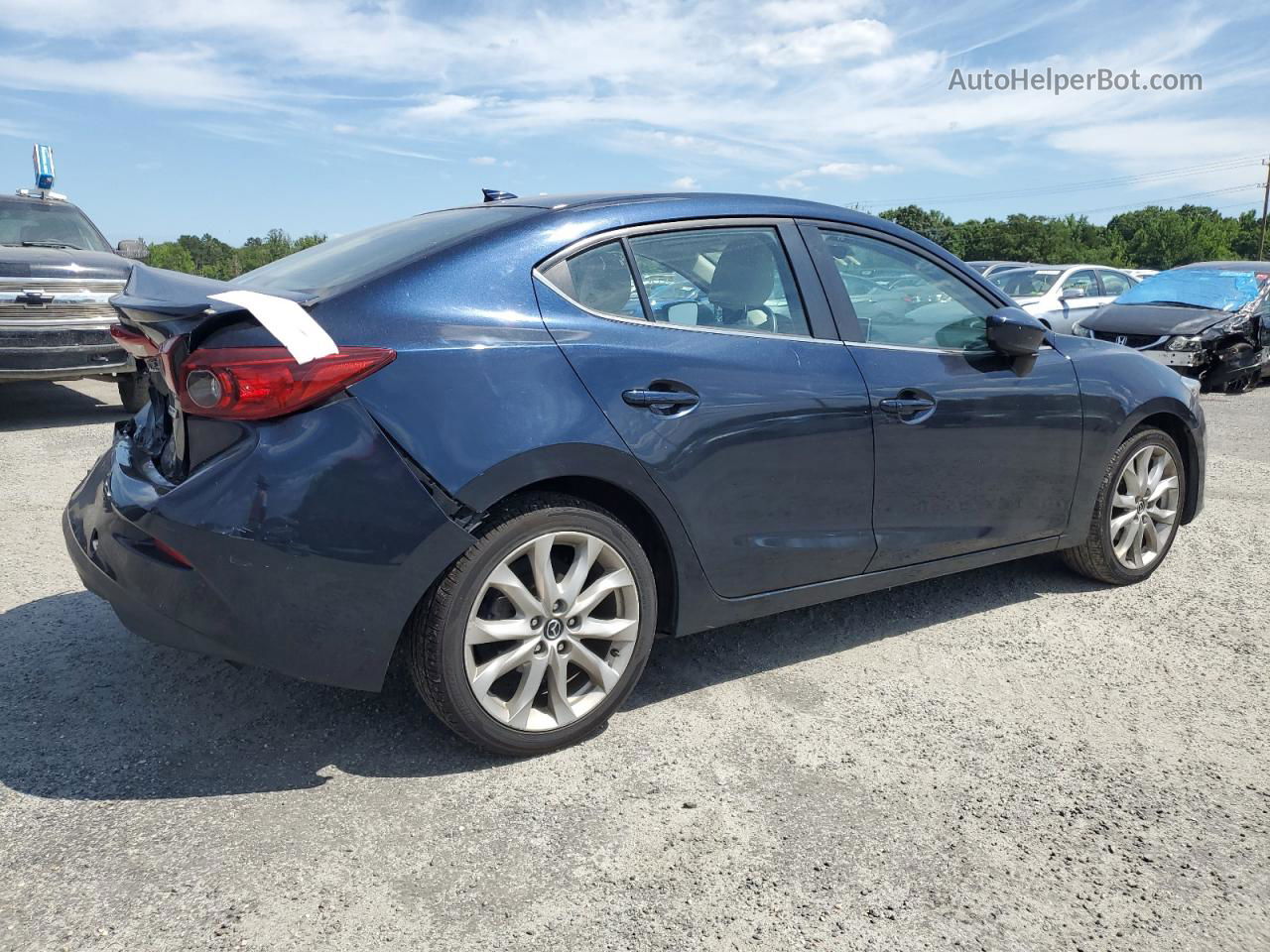 2015 Mazda 3 Grand Touring Blue vin: JM1BM1W34F1218546