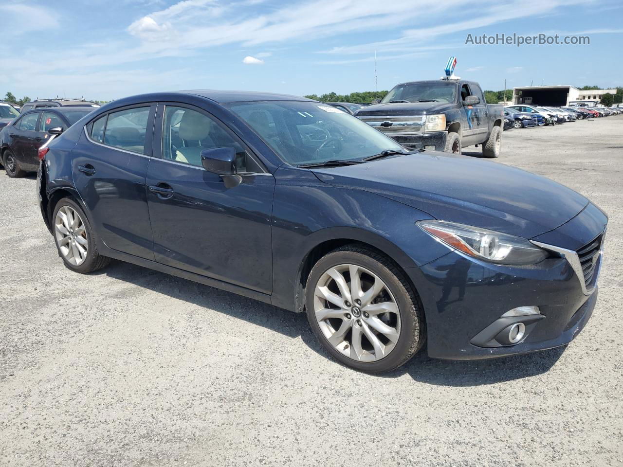 2015 Mazda 3 Grand Touring Blue vin: JM1BM1W34F1218546