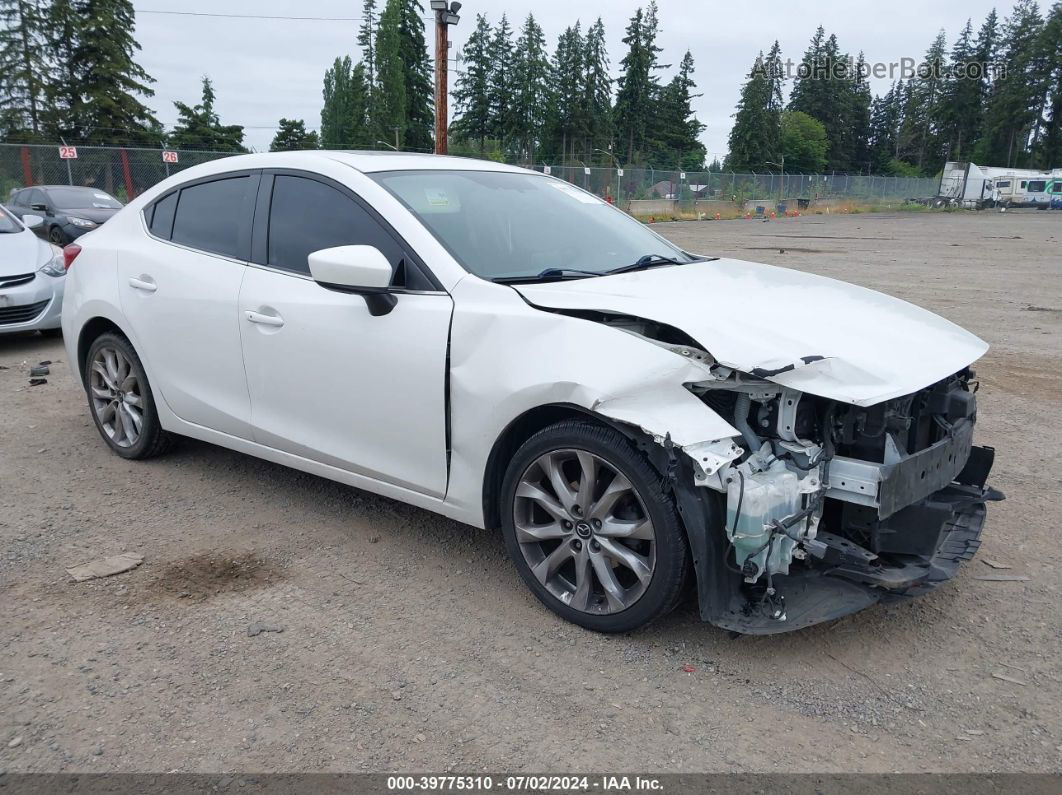 2014 Mazda Mazda3 S Grand Touring Белый vin: JM1BM1W35E1203455