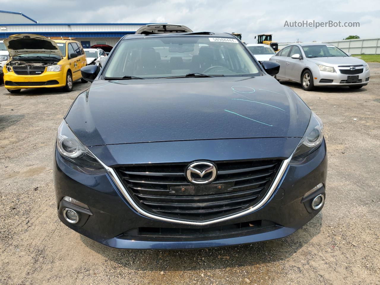 2014 Mazda 3 Grand Touring Blue vin: JM1BM1W36E1207725