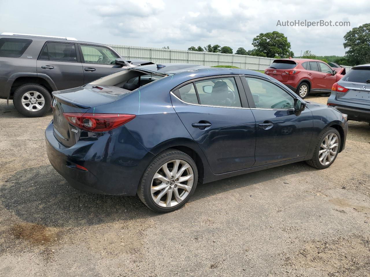 2014 Mazda 3 Grand Touring Blue vin: JM1BM1W36E1207725