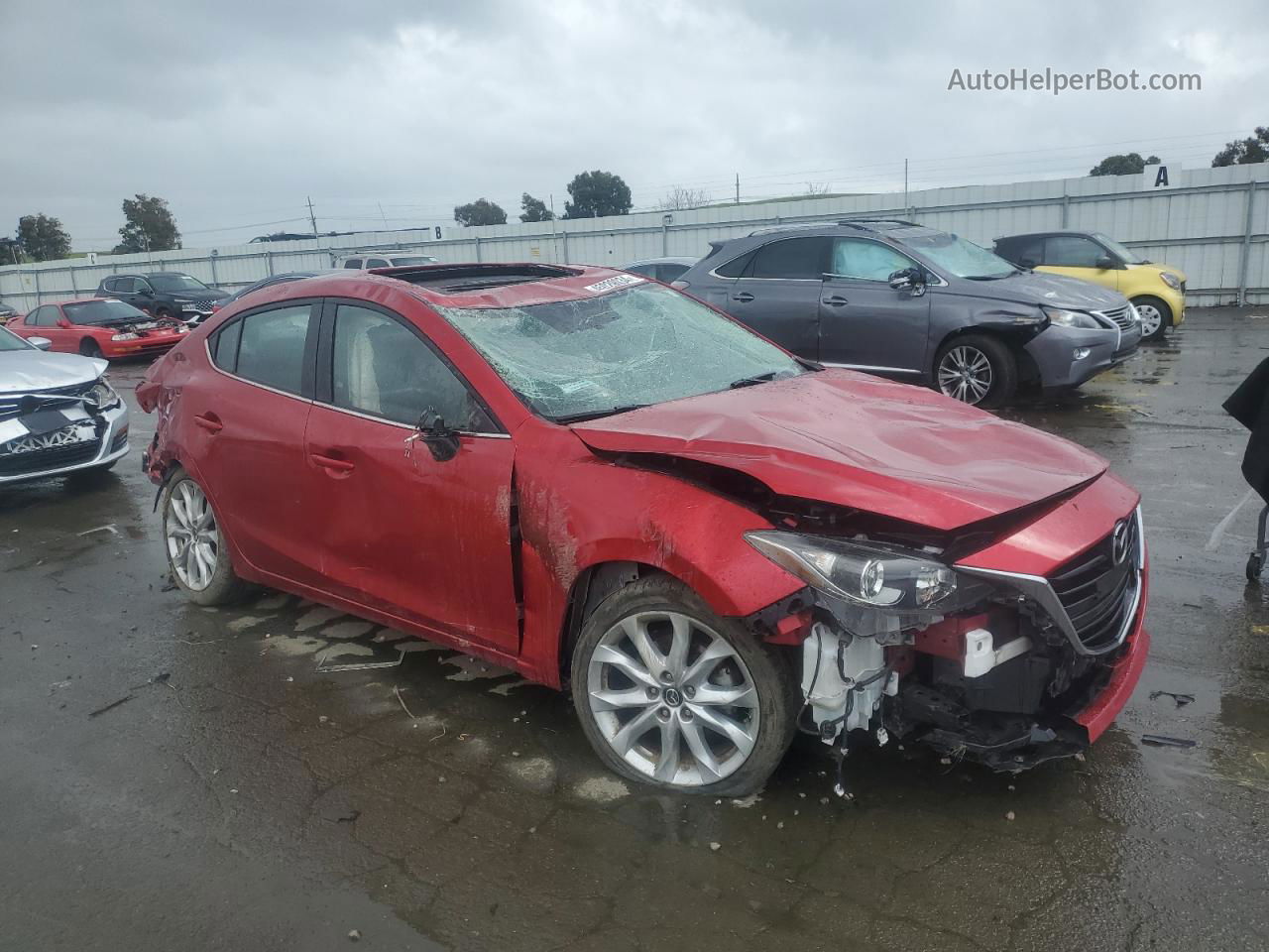 2016 Mazda 3 Touring Red vin: JM1BM1W37G1289287