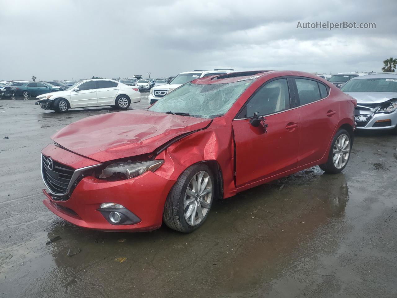 2016 Mazda 3 Touring Red vin: JM1BM1W37G1289287