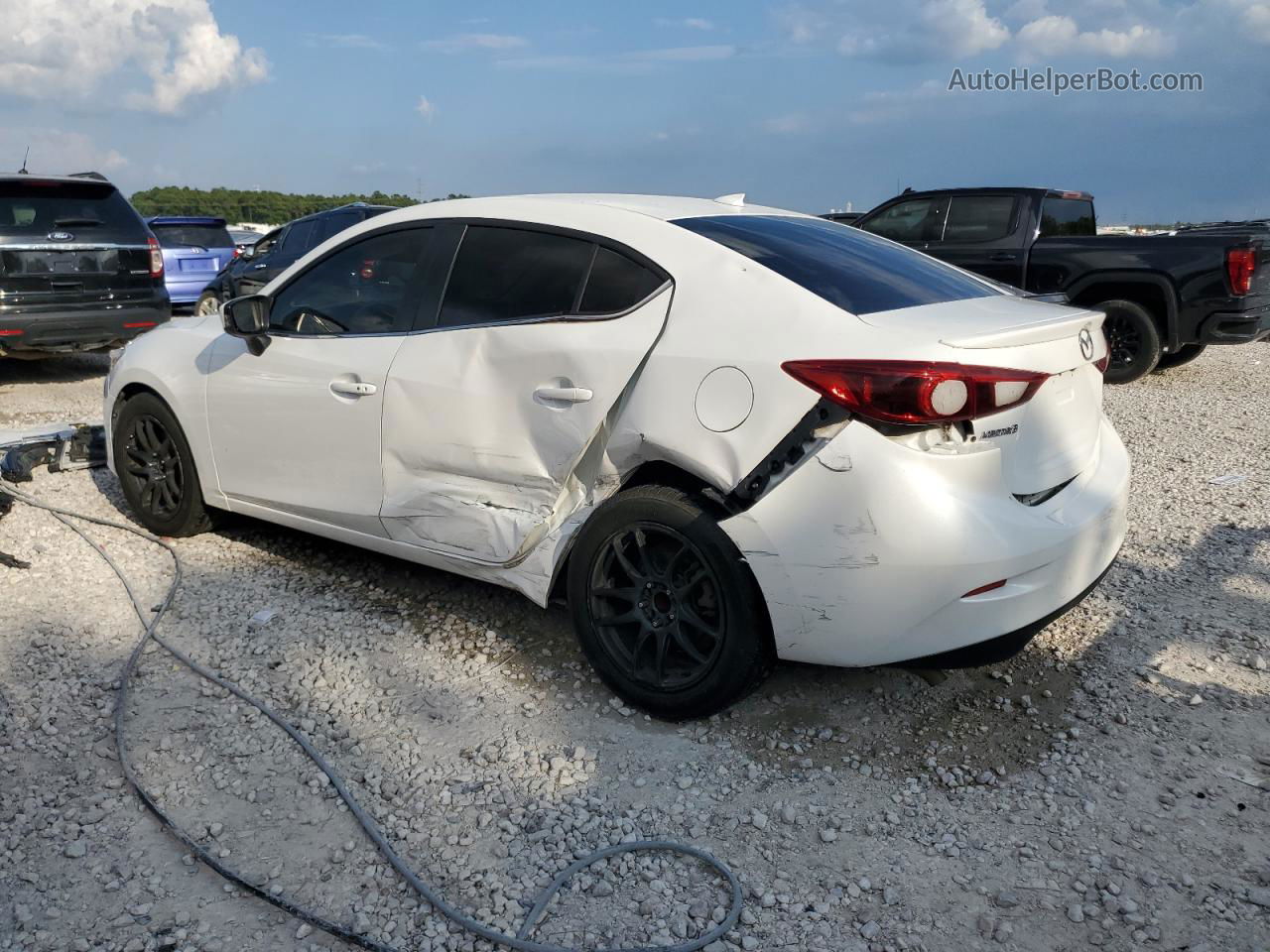 2014 Mazda 3 Grand Touring White vin: JM1BM1W38E1176574