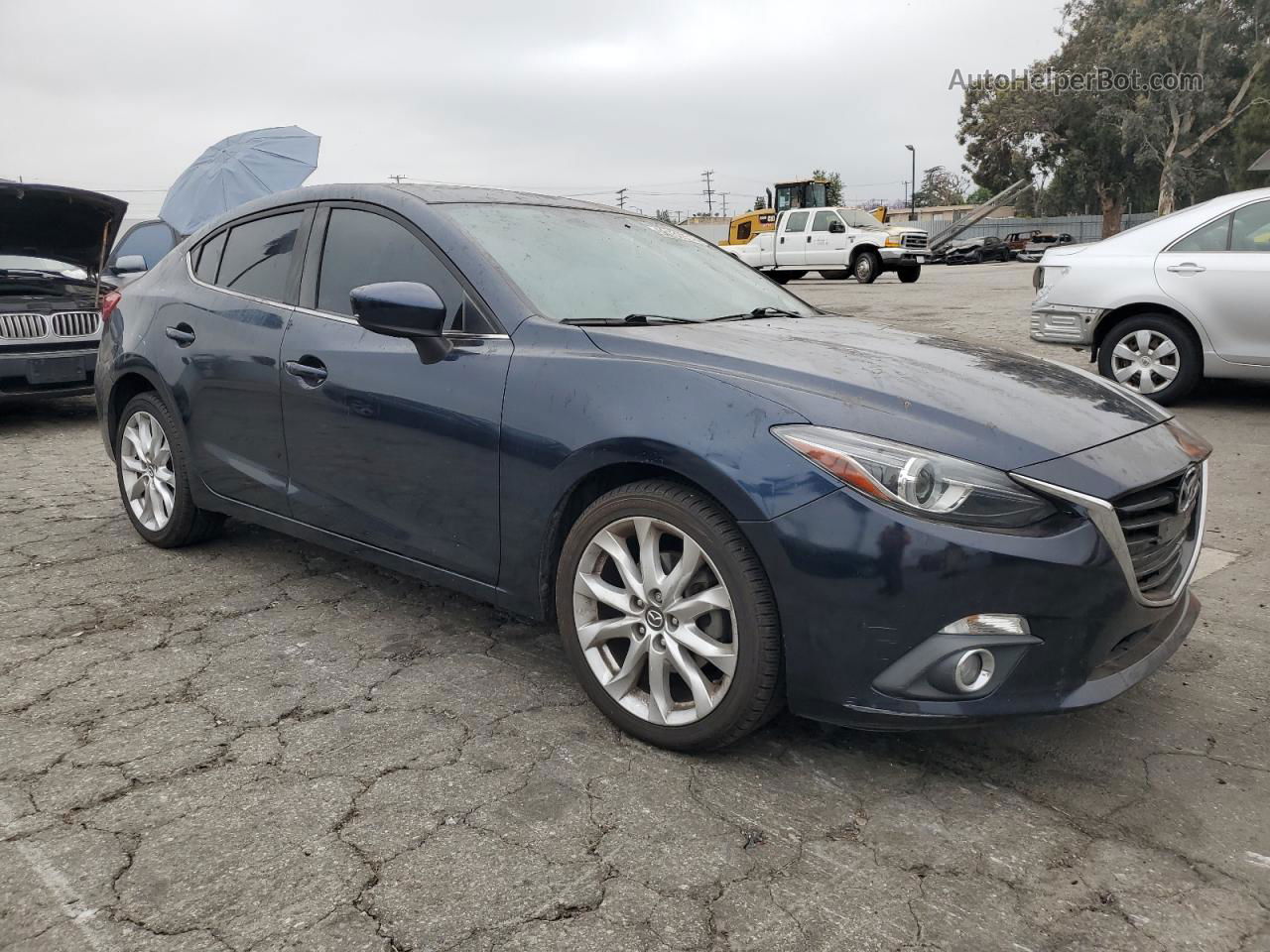 2015 Mazda 3 Grand Touring Blue vin: JM1BM1W38F1221448