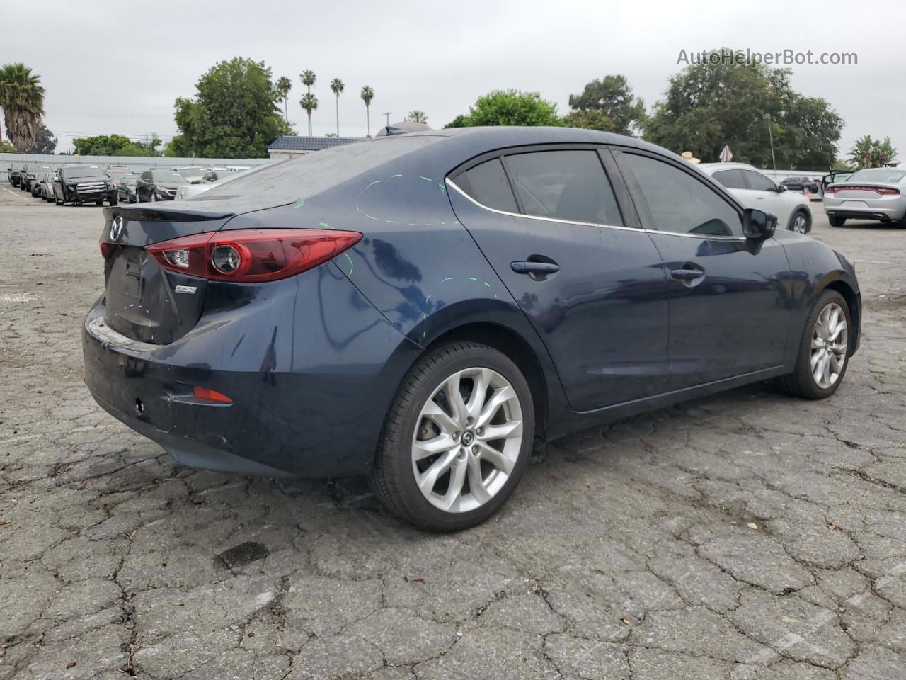 2015 Mazda 3 Grand Touring Blue vin: JM1BM1W38F1221448