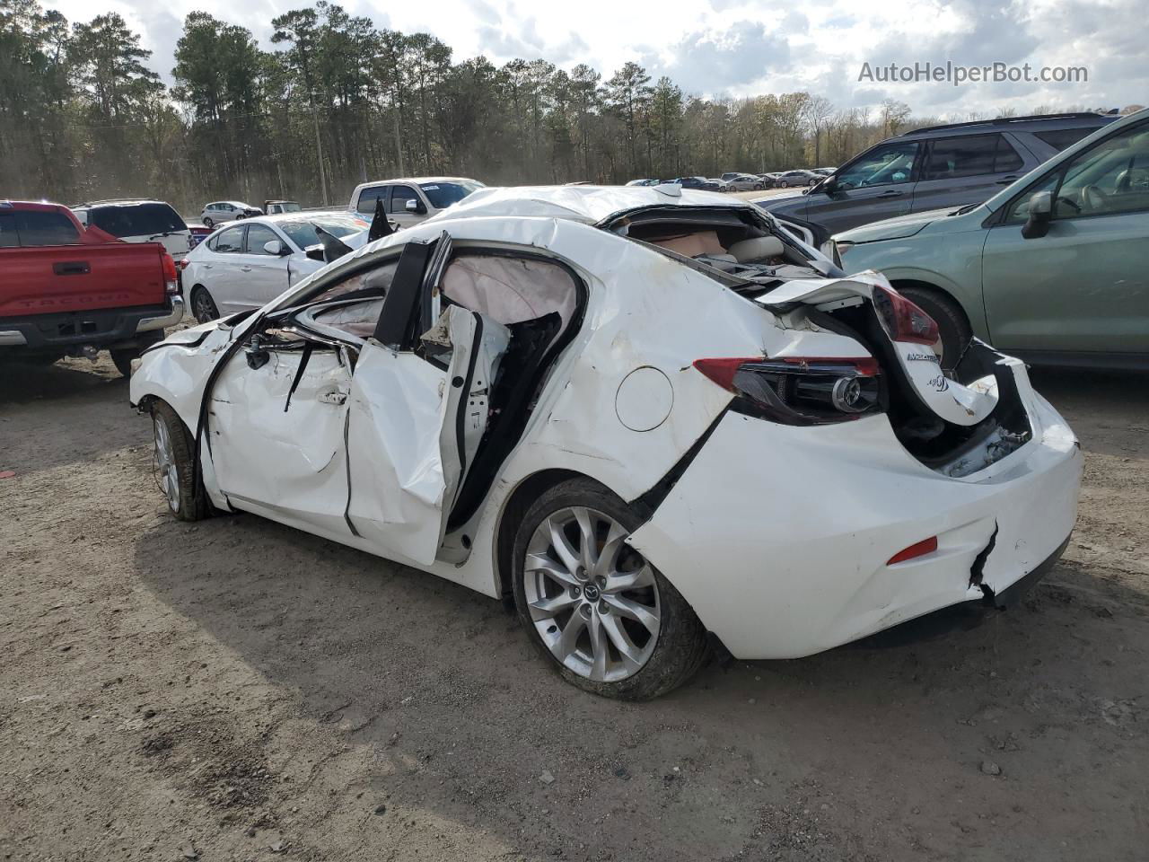 2015 Mazda 3 Grand Touring White vin: JM1BM1W39F1230918