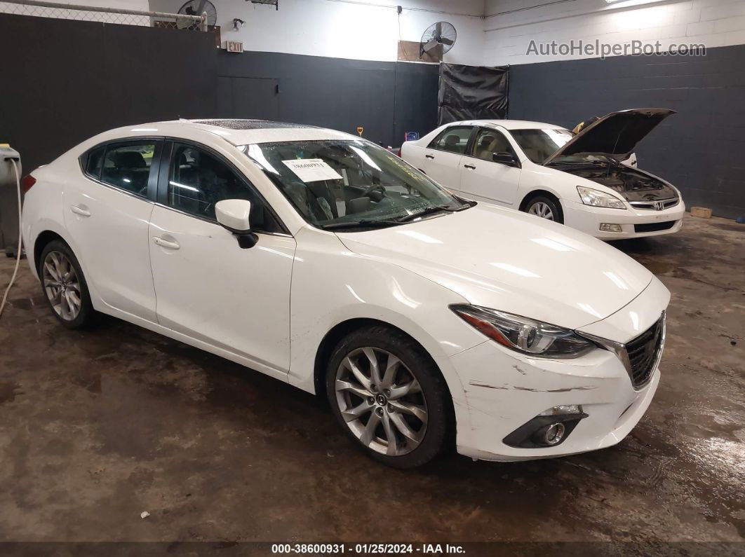 2014 Mazda Mazda3 S Grand Touring Белый vin: JM1BM1W3XE1181873