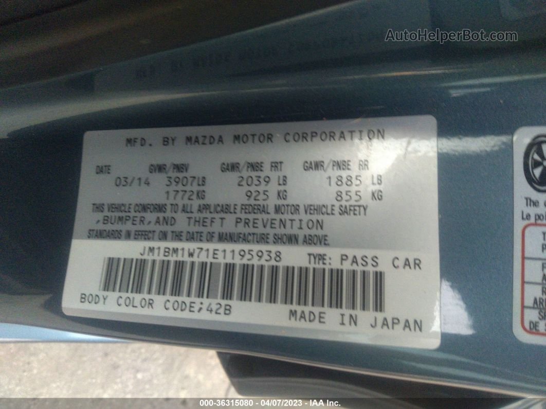 2014 Mazda Mazda3 I Grand Touring Синий vin: JM1BM1W71E1195938