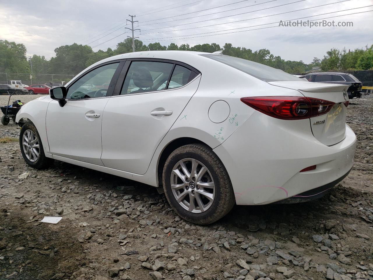 2014 Mazda 3 Grand Touring White vin: JM1BM1W74E1216507