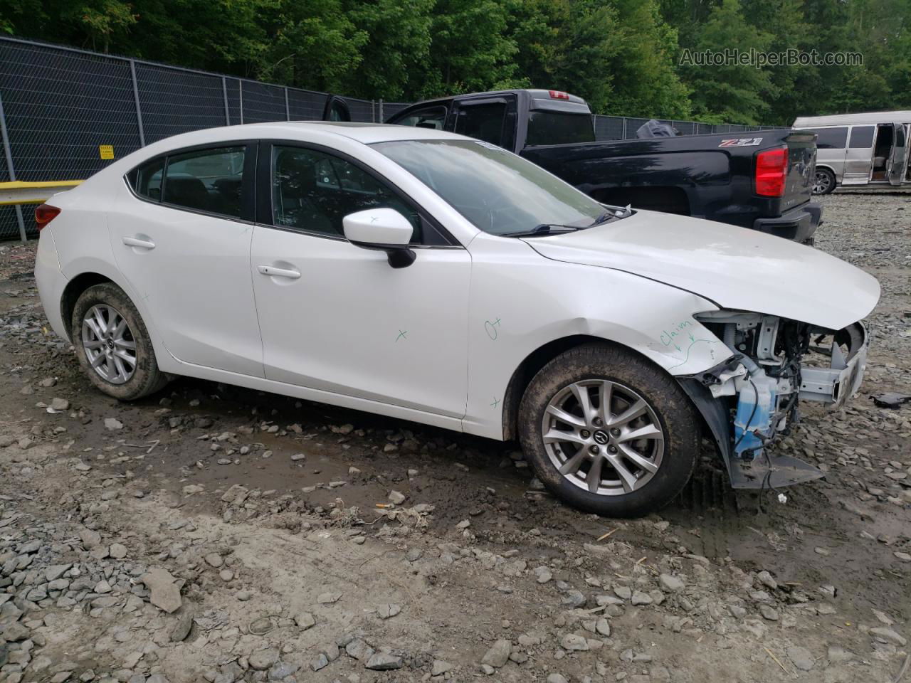 2014 Mazda 3 Grand Touring White vin: JM1BM1W74E1216507