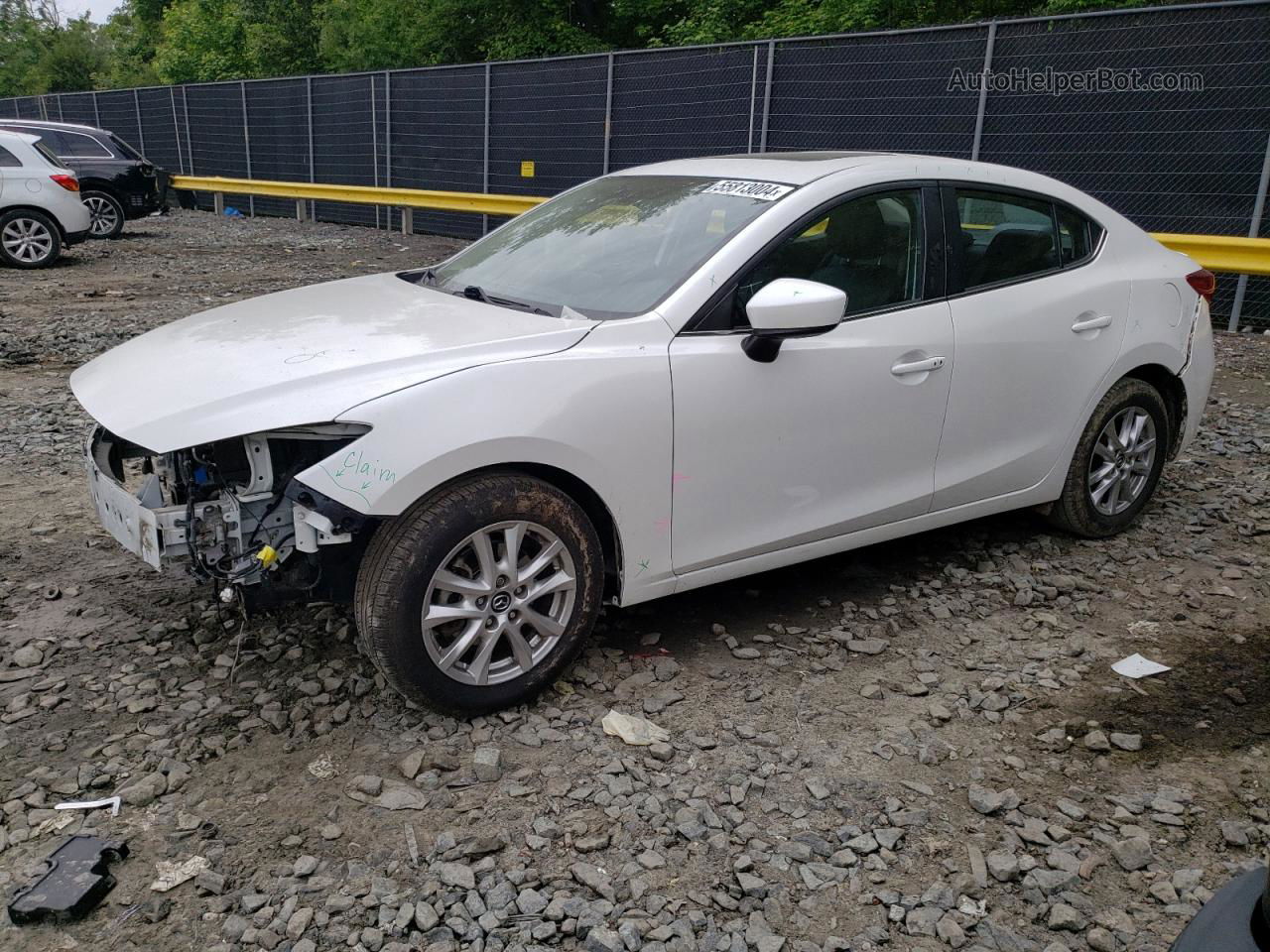 2014 Mazda 3 Grand Touring White vin: JM1BM1W74E1216507