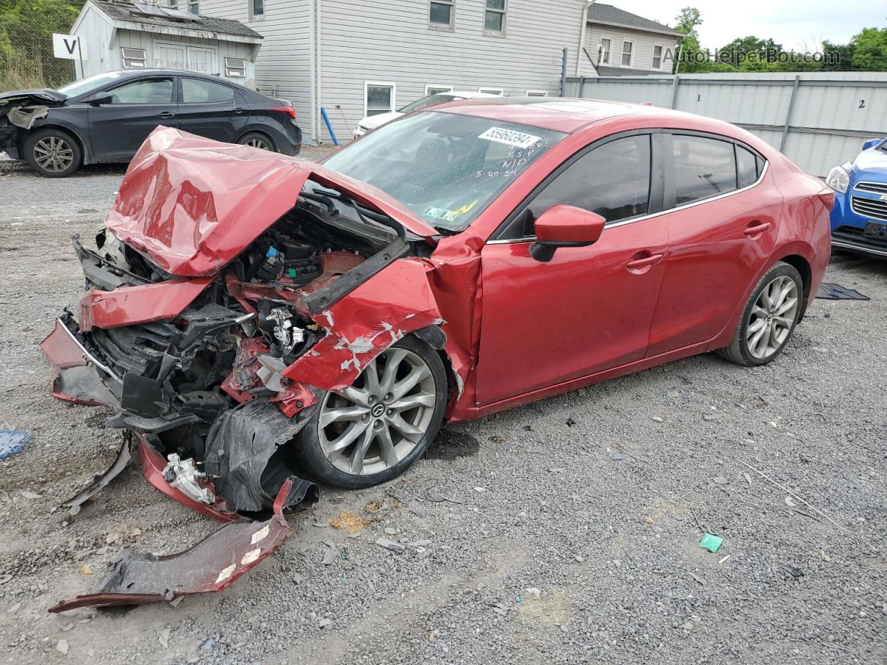 2014 Mazda 3 Grand Touring Red vin: JM1BM1W77E1181266