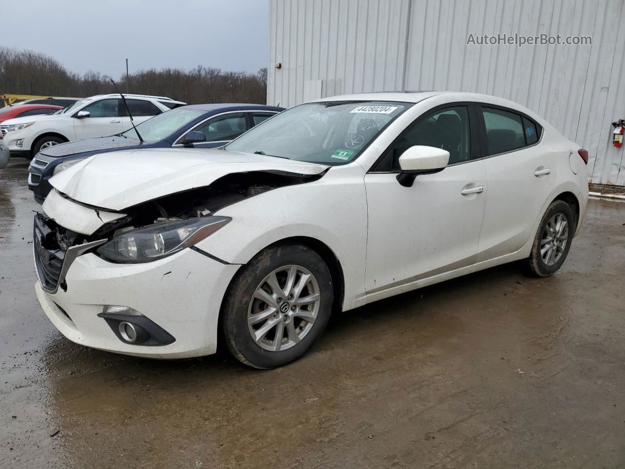 2014 Mazda 3 Grand Touring Белый vin: JM1BM1W77E1184426