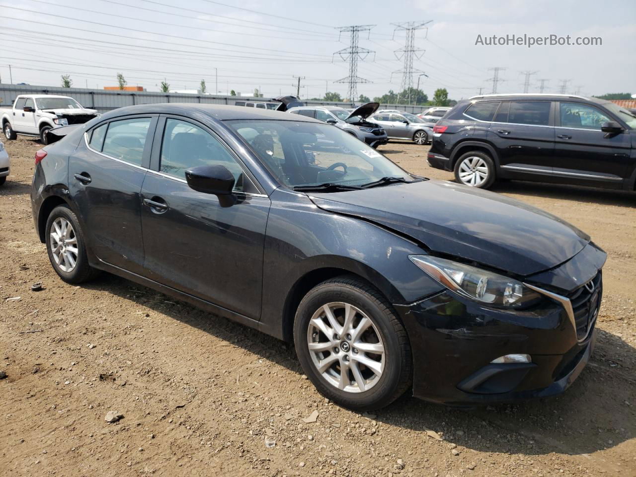 2014 Mazda 3 Grand Touring Черный vin: JM1BM1W78E1120041