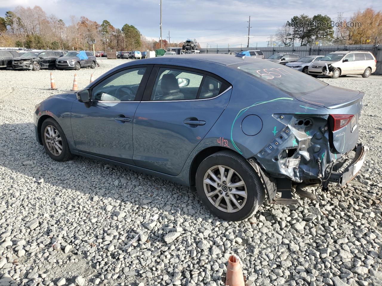 2014 Mazda 3 Grand Touring Blue vin: JM1BM1W78E1125577