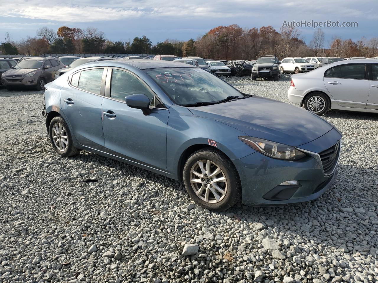 2014 Mazda 3 Grand Touring Синий vin: JM1BM1W78E1125577