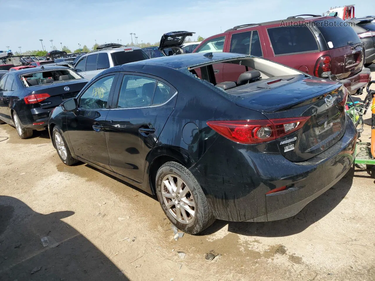 2014 Mazda 3 Grand Touring Black vin: JM1BM1W78E1217756