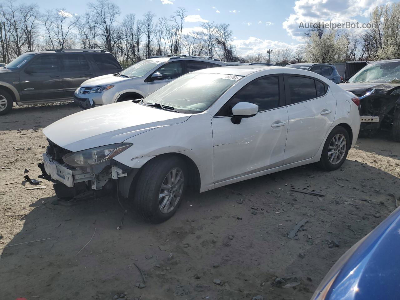 2014 Mazda 3 Grand Touring White vin: JM1BM1W79E1143621