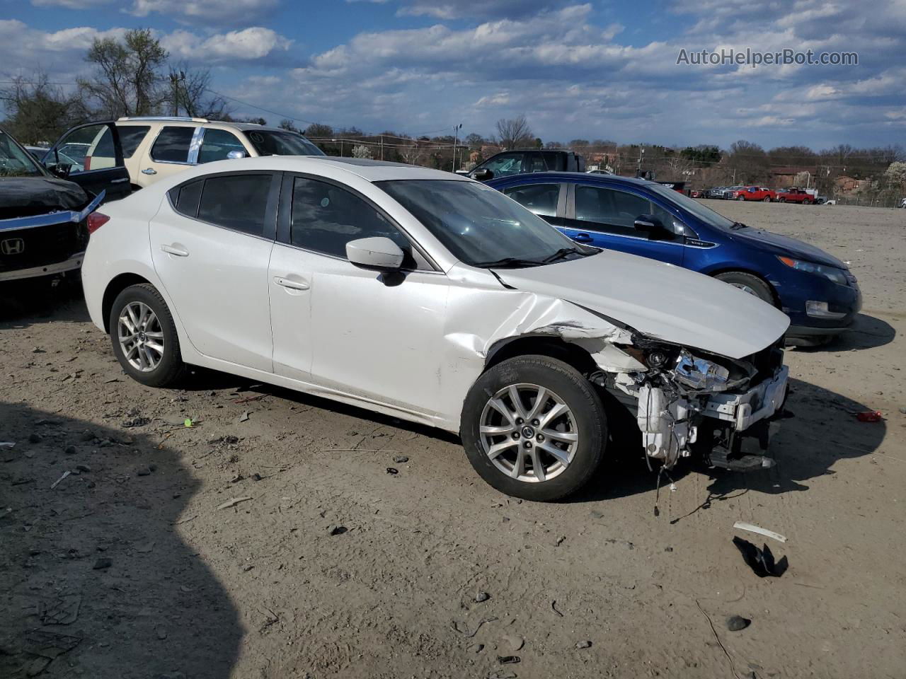 2014 Mazda 3 Grand Touring White vin: JM1BM1W79E1143621