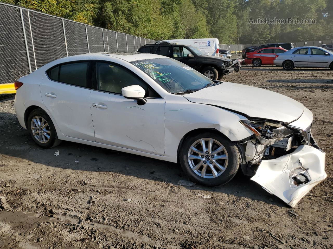 2016 Mazda 3 Touring White vin: JM1BM1W7XG1283888