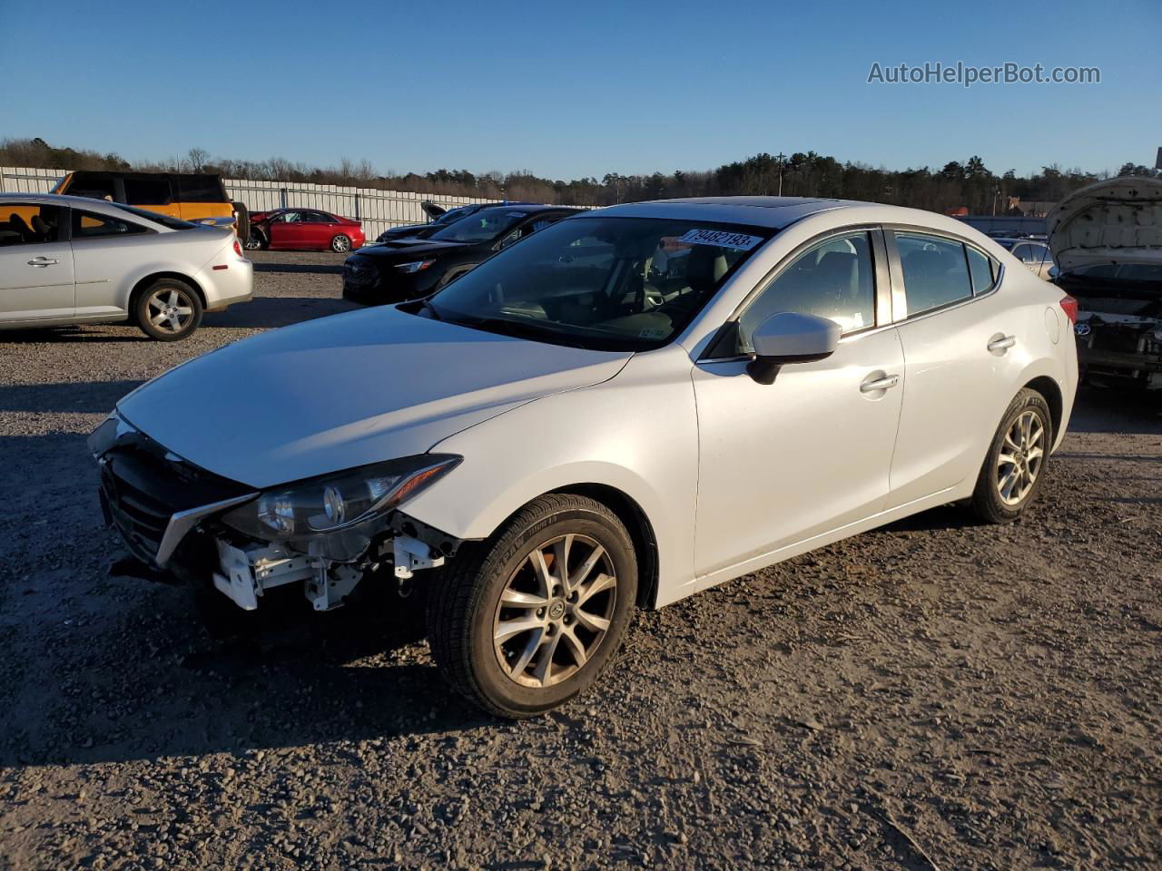 2016 Mazda 3 Grand Touring White vin: JM1BM1X73G1287814