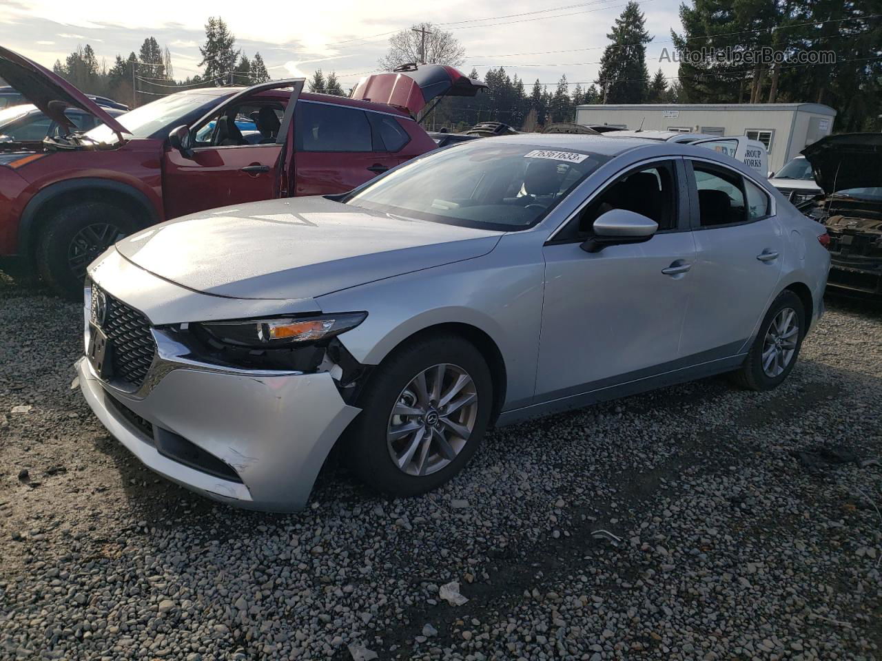 2021 Mazda 3  Белый vin: JM1BPAA74M1323098